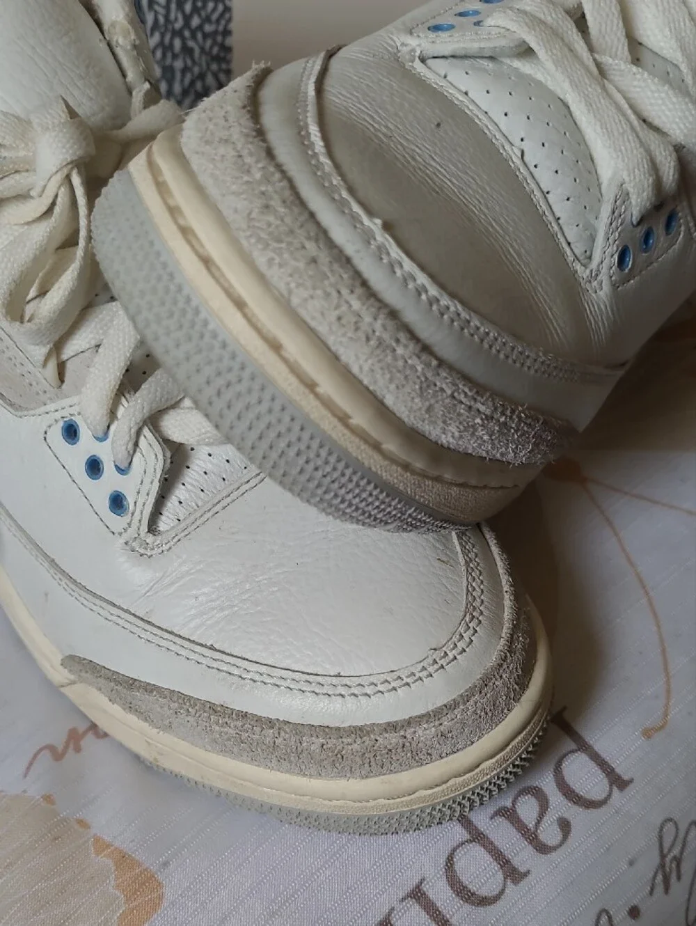Jordan Men's White & Light Blue Low-Top Sneakers